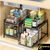 2-Tier Cabinet Sliding Pull out Basket Stackable