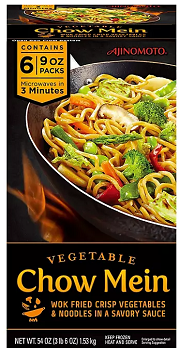 Ajinomoto Vegetable Chow Mein, Frozen 9 oz., 6 pk.