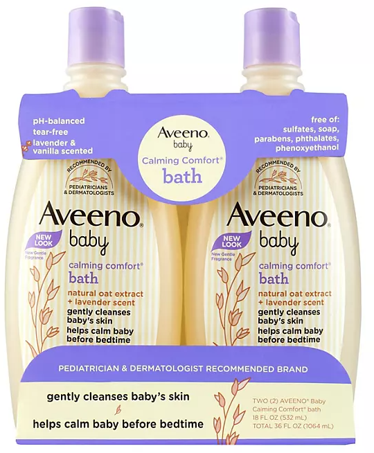 Aveeno Baby Calming Comfort Bath Wash 18 fl. oz., 2 pk.