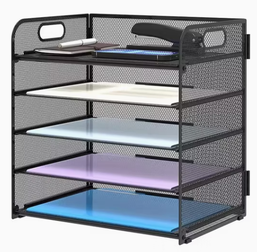 Black Mesh Desktop Accessories Office Desk Organizer with Pen Holder