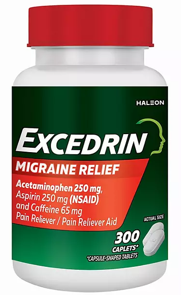 Excedrin Migraine Pain Relief Caplets, 300 ct.