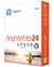 HP Bright White Inkjet Paper, 24lb, 97 Bright, 8 1/2 x 11, 500 Sheets/Ream