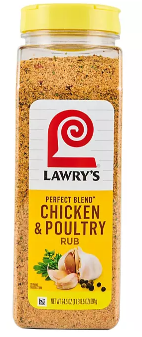 Lawry's Chicken & Poultry Rub Seasoning, 24.5 oz.