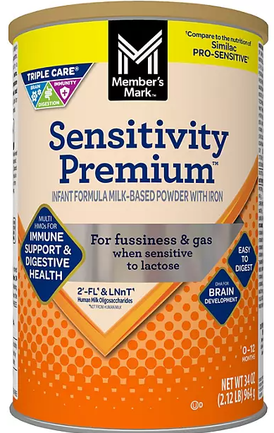 Member's Mark Sensitivity Premium Baby Formula, Choose Size