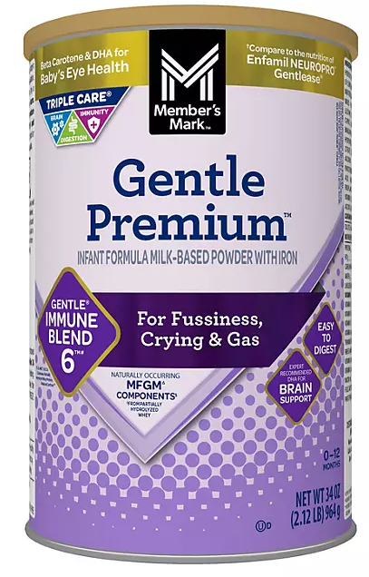 Member's Mark, Gentle Premium Infant Formula, Choose Size