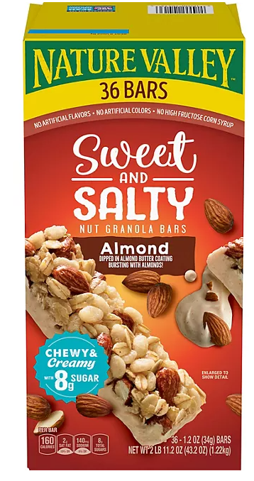 Nature Valley Sweet and Salty Nut Almond Granola Bars, 36 ct.