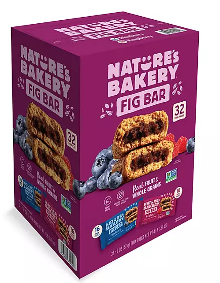 Nature's Bakery Fig Bars, Variety Pack, 2 oz., 32 ct.