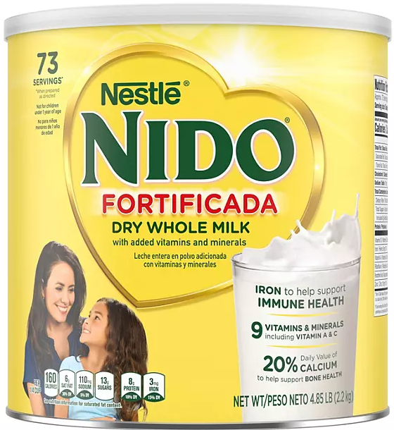 Nestle NIDO Fortificada Dry Whole Milk Powder 4.85 lb.