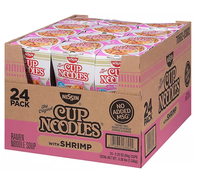 Nissin Cup Noodles with Shrimp (2.25 oz. ea., 24 ct.)