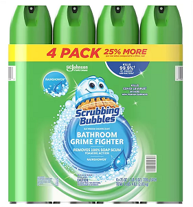 Scrubbing Bubbles Bathroom Cleaner, Rainshower, 4 ct., 100 oz.