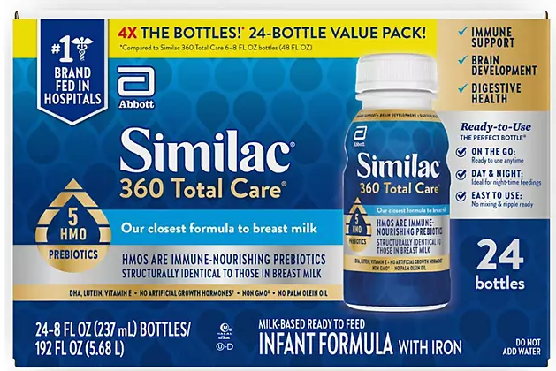 Similac 360 Total Care Advance Infant Formula, Ready to Feed 8 fl. oz., 24 ct.