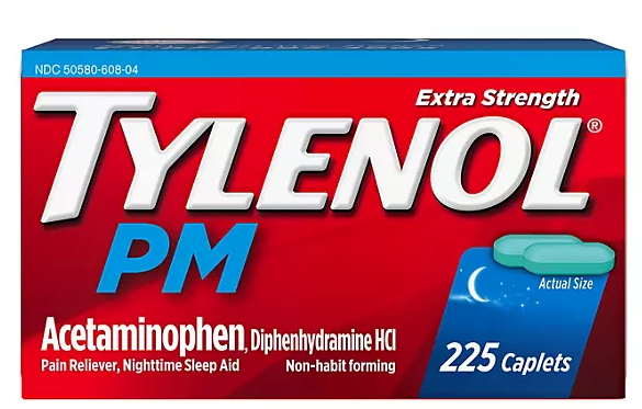 Tylenol PM Extra Strength Pain Relief Caplets 225 ct.