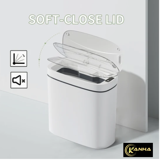 Touchless Bathroom Motion Sensor Trash with Lid