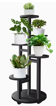 Wood Plant Shelf Corner Display Rack Multi-Tier Planter Pot Holder Plant Stand