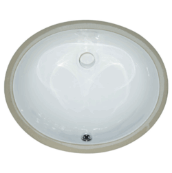 VANITY WHITE OVAL PORCELAIN 1512